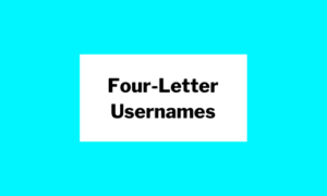 Four-Letter Usernames