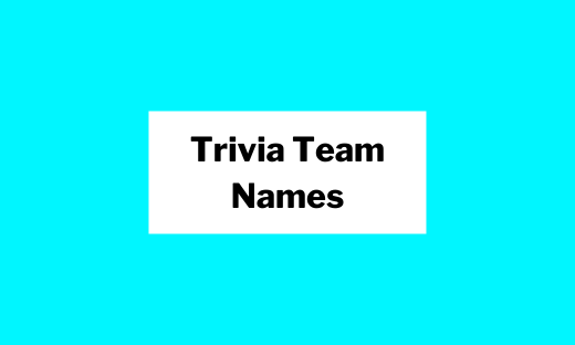 Trivia Team Names